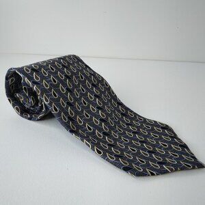 Longchamp Paris Silk Blue Necktie Made in Italy